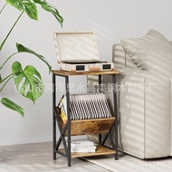 Placement Rack Living Room Factory Bedroom CD Record Stand Side Table Study Retro Shelf Direct Sales