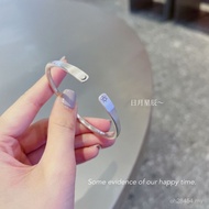 Simple Style Roll Tanabata Festival Pure Silver 9th Retro Month Bracelet Style Gift Couple 999.Silve