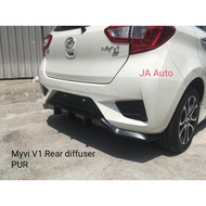 MYVI 2018 GEN 3 REAR DIFFUSER V1 PUR MATERIAL READY STOCK BY JA AUTO