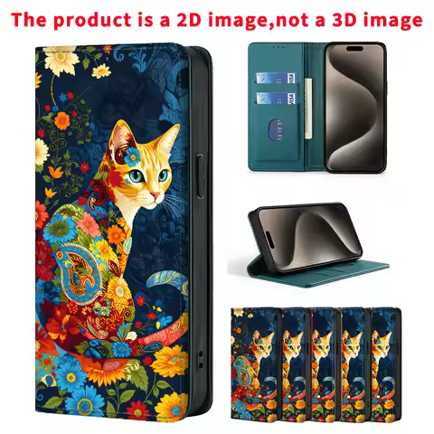 Flip Cover 2DFlat Colored Phone Wallet Cases For Huawei Nova 3 3E 4 4E 5i 5T 5Z 6 7 7i 8 8i 9 4G 5G 