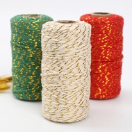 2mm 100m Filigree Cotton Rope Crafts for DIY Hand-woven Gift Wrapping Tied Rope Christmas Decoration Tag Rope