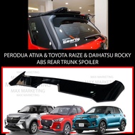 PERODUA ATIVA & TOYOTA RAIZE & DAIHATSU ROCKY GEAR UP STYLE REAR TRUNK SPOILER ABS SKIRT LIP BODYKIT