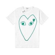 CDG Play Green Outline T-Shirt Cotton T Shirt Baju T Shirt Lelaki