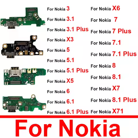 Charger USB Jack Board For Nokia 3.1 5.1 6.1 7 7.1 8.1 Plus 3 5 6 8 8.1 X3 X5 X6 X7 X71 2017 Chargin