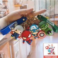 Keychains - marvel superhero keychains with iron man spider man hulk bearbrick hot trend
