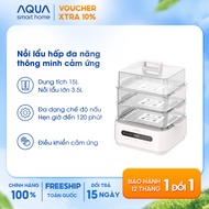 AQUA ES101 15L multi-function steamer hot pot, 3-layer pot, touch control, 120-minute timer, 6 modes