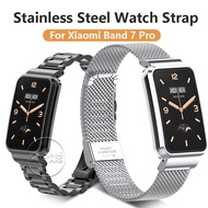 Xiaomi Smart Band 7 Pro Straps Metal Three Bead Strap Milanese Magnetic Metal Strap Metal Mesh Buckl