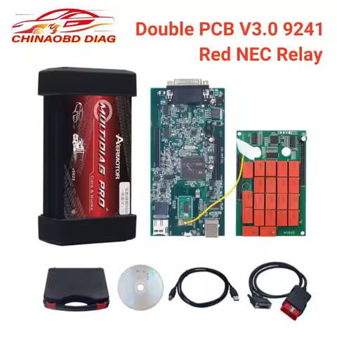 V2021.11 AERMOTOR TCS Bluetooth OBD Car Truck Scanner 2PCB Real 9241 NEC Relay TCS Multidiag V3.0 Co