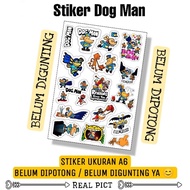 DOG MAN STICKER / UNCUTOR STICKER VINYL MATERIAL SIZE A6 / DOG MAN STICKER / CUTE CHARACTER STICKER