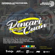 Stiker cabin depan pick up pencari cuan stiker cabin l300 cutting stiker universal