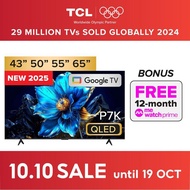 TCL P7K QLED TV 43/50/55 inch 4K Smart TV with AiPQ Processor Slim Uni-body Design Google TV 2025 Mo