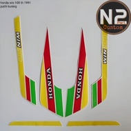 Striping Sticker Polet list motorbike honda win 100 91 1991 yellow sticker list body standard qualit