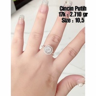 Emas Putih 7K / Cincin Emas Berat 2.70 Gram No.0.5