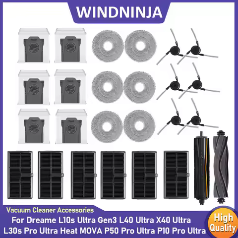 For Dreame L10s Ultra Gen3 L30s Pro Ultra Heat X40Ultra L40Ultra MOVA P50/P10 Pro Ultra Main Side Br
