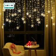 集寶 - HAH LED雪花冰條窗簾燈串 -聖誕裝飾燈（8種閃爍方式）
