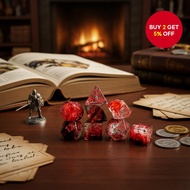 7,,DND、RPG。  Set 7pcs Dadu Polihedron Gaya Kristal untuk DND Permainan Meja RPG角色扮演