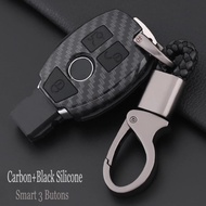 Cover Carbon Casing Smart Key Kunci Merce Mercedes Benz SLK 200 250 W172 / C 200 250 280 300 W204 / 