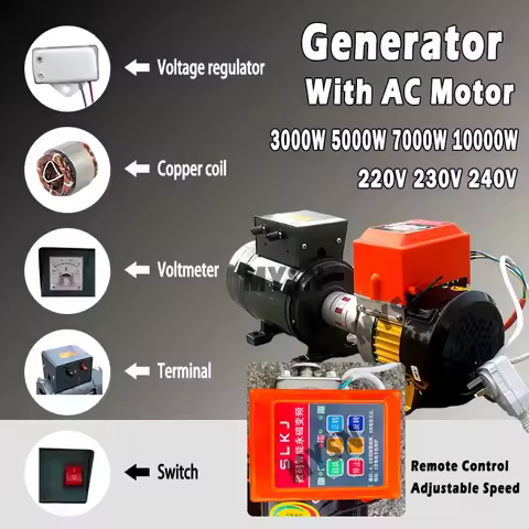 10KW Brushless Generator 7KW 5KW Free Energy Permanent Magnet Generator220V Alternator With Variable