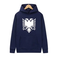 Albanian Pattern Printed Fashionable New Hoodie Mens And Womens Retro Street Style Pullover Casual S