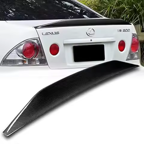 Q1-Tech Real Carbon Fiber VIP-Style Lift Gate Trunk Spoiler Wing for 2001-2005 Lexus IS300 2002 2003