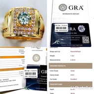 Moissanite Diamond Gemstone F VVS SHINY 1 6.5mm 1 crt DEW GRA Certificate USA Check LAB GRA