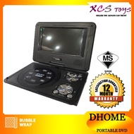 Dhome 9" PORTABLE DVD PLAYER 1 Years Warranty By Dhome Malaysia PD-9009