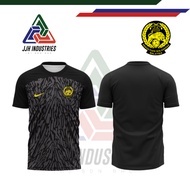 Baju Bola Malaysia FA Home Away National Team Baju Bola Sepak Black Sublimation Jersi