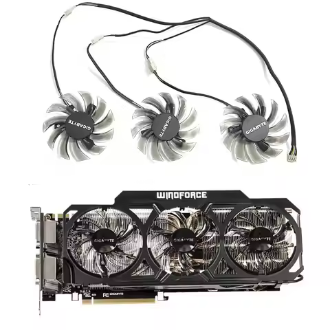 GPU fan 4PIN 75MM T128010SU PLD08010S12HH suitable for Gigabyte GTX 980 760 670 580 770 760 960 560T