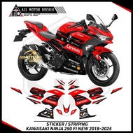 KAWASAKI Striping Ninja 250 Fi New 2018 to 2025kawasaki New Ninja fi 250 Sticker Decal/ Ninja 250 Fi