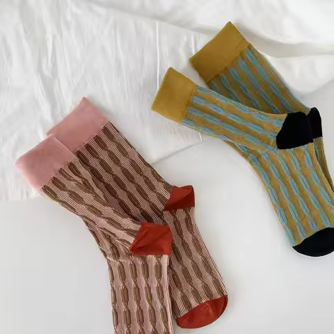 Women's Korean New Good-Looking Color Contrast Twist Three-Dimensional Relief Pure Cotton Japanese I