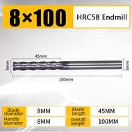 Carbide End Milling Cutter HRC58 Degree Mill Cutter Flat Alloy Milling Cutter For Mould Steel  CNC T