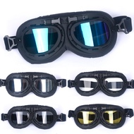 Motorcycle retro Harley riding goggles, mountaineering glasses, windproof and waterproof black frame