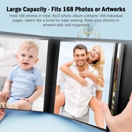 8x10 Photo Album 168 Pockets Holds 168 Photos, Large Capacity Leather Cover Family Wedding Baby Phot