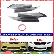1 Pair Car Front Left & Right Lower Bumper Splitter Carbon Fiber Pattern Plastic for     E90 E92 E93