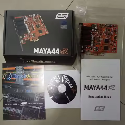 ESI MAYA44 EX Desktop Built-in PCI-e Karaoke Sound Card 6.3mm Interface 24-bit /96 kHz 102dB(a) ADC 