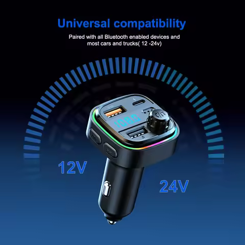 Wireless Car MP3 Player Hands-free Calling, Wireless Connectivity, Dual A+C Ports, USB Drive Support