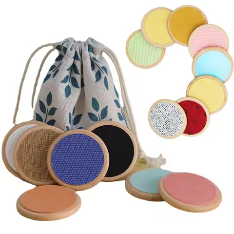 Children Montessori Sensory Toys Tactile Board Matching Game Tactile Classification Color Cognition 