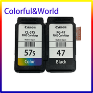 PG47 CL57ตลับพิมพ์ดั้งเดิม CL-57 PG-47สำหรับปริ้นท์เตอร์ Pixma E400 E410 E460 E470 E480เครื่องพิมพ์