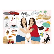 Original Personalized Best Friend Story Map llustration- Print Best Friend Custom Portrait-Best Frie