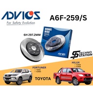 ADVICS Heavy Duty A6F-259/S Brake Disc Rotor Set Toyota Hilux KUN25/26 Fortuner KUN50 TGN51 (FRONT)