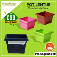 Ready Pot Bunga Murah Pot Segi Hias 20 Pot Bunga Pot Bunga Plastik Pot