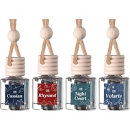 CANDECraftCo 4 Pack Bookish Scents Car Air Freshener for Essential Oils, Aromatherapy Automobile Dif