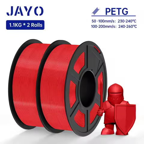 JAYO 3D Printer PETG PLA PLUS ABS 1.75MM Filament 2Rolls Multiple Color Plastic High Transparent For