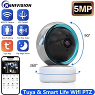 zaih8 Wifi Camera 5MP PTZ Tuya Indoor Smart Home Surveillance Camera Automatic Tracking Home Security Baby Pet Monitor CCTV Camcorders IP Security Cameras