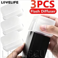 [AUTO&3C] 1/2/3PCS - White Bounce Light Diffuser Kit Camera Light Softbox Cap Flash Diffuser Covers 
