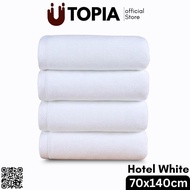 EURO. White Bath Towel 70x140cm Cotton 400gms, Airbnb Towels, Resort Towel Serap Air