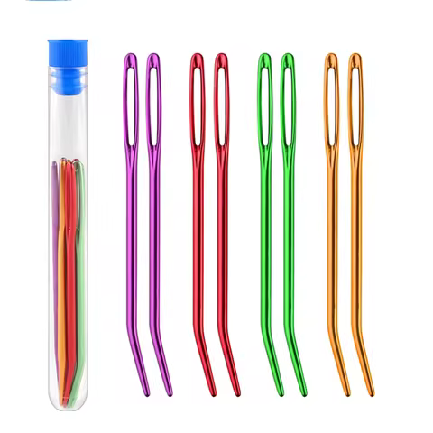 Knitting Yarn Needle Set Bent Tip Tapestry Needles for Yarn Large Eye Blunt Needles for Hand Sewing