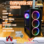 คอมพิวเตอร์ครบชุด Core-i5 / Ram16GB / SSD 240GB / GTX1050 2GB ทำงาน เล่นเกม PUBGFreefireGTAVValorant