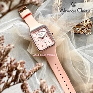 [Original] Alexandre Christie 2744 BFRRGRG Elegance Multifunction Women's Watch with Rose Gold Rubber Strap