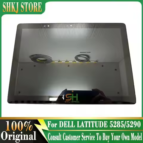 Original 12.3" For Dell Latitude 5290 5285 2-in-1 LCD Screen Touch Assembly P27S T17G LQ123N1JX31 TV
